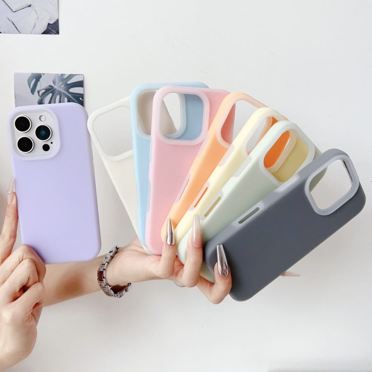 For iPhone 16 Plus PC Hybrid Liquid Silicone Jelly Phone Case(Grey) - iPhone 16 Plus Cases by buy2fix | Online Shopping UK | buy2fix