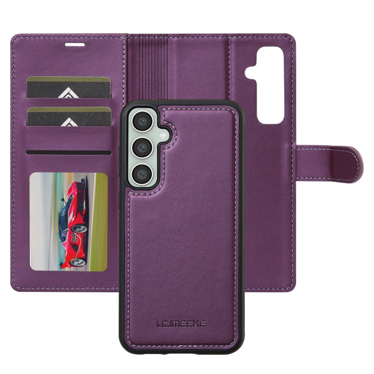 For Samsung Galaxy A15 4G / A15 5G LC.IMEEKE L2 Series Detachable Magsafe PU Phone Case with Lanyard(Purple) - Galaxy Phone Cases by LC.IMEEKE | Online Shopping UK | buy2fix