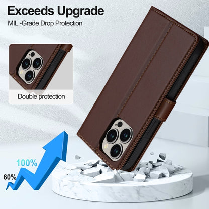 For iPhone 13 Pro LC.IMEEKE L2 Series Detachable Magsafe PU Phone Case with Lanyard(Brown) - iPhone 13 Pro Cases by LC.IMEEKE | Online Shopping UK | buy2fix