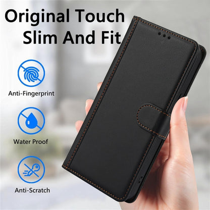 For Google Pixel 9 Pro XL Skin Feel Pure Color Card Slots Leather Phone Case with Dual Lanyard(Black) - Google Cases by buy2fix | Online Shopping UK | buy2fix