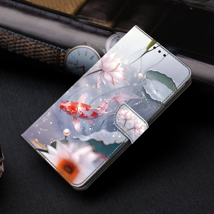 For Google Pixel 9 Pro XL Crystal Painted Leather Phone case(Koi) - Google Cases by buy2fix | Online Shopping UK | buy2fix