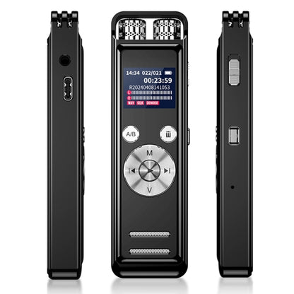 ZD43B Omnidirectional Dual Mic Smart Noise Reduction Voice Recorder, Memory:64GB(Black) - Recording Pen by buy2fix | Online Shopping UK | buy2fix