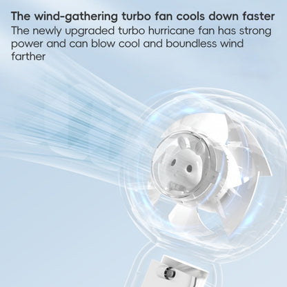 Mini Turbine Handheld Cute Rabbit Electric Fan(White) - Electric Fans by buy2fix | Online Shopping UK | buy2fix