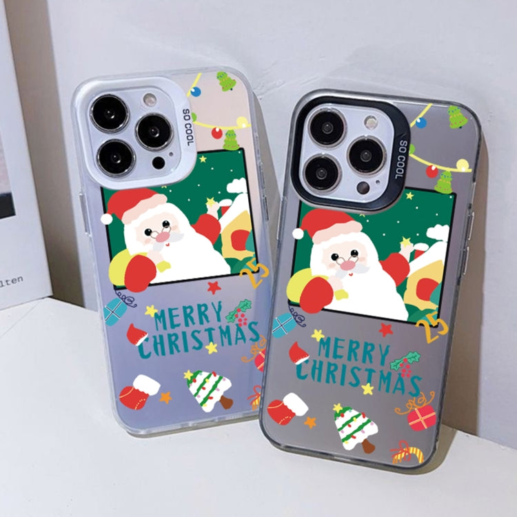 For iPhone 16 Plus Christmas Series PC Full Coverage Pattern Phone Case(CW038 White) - iPhone 16 Plus Cases by buy2fix | Online Shopping UK | buy2fix