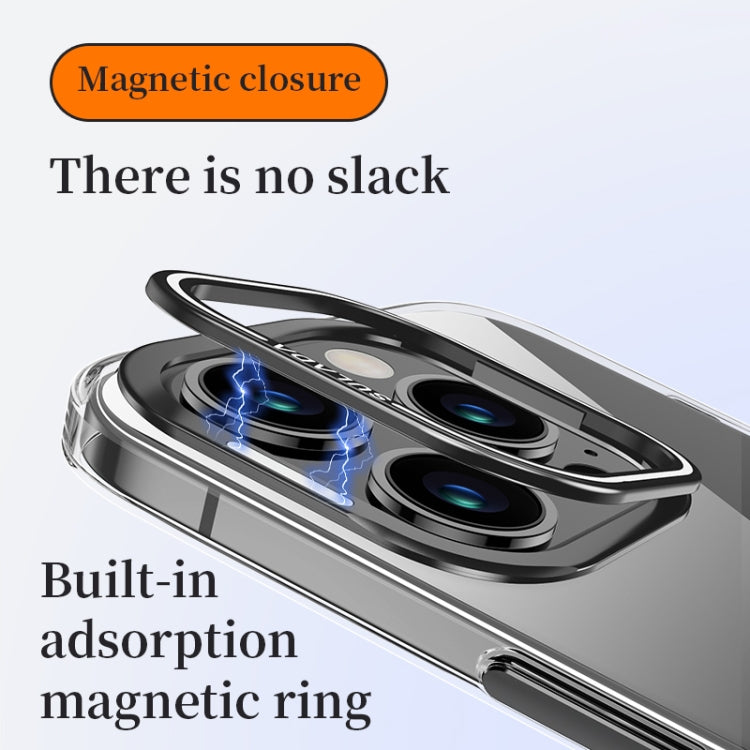 For iPhone 16 SULADA PC + Aluminum Alloy Lens Holder Phone Case(Silver) - iPhone 16 Cases by SULADA | Online Shopping UK | buy2fix