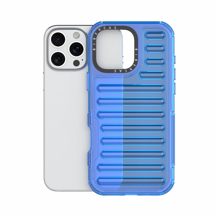 For iPhone 16 Pro Max High Transparency TPU Hybrid PC Airbag Phone Case(Transparent Blue) - iPhone 16 Pro Max Cases by buy2fix | Online Shopping UK | buy2fix