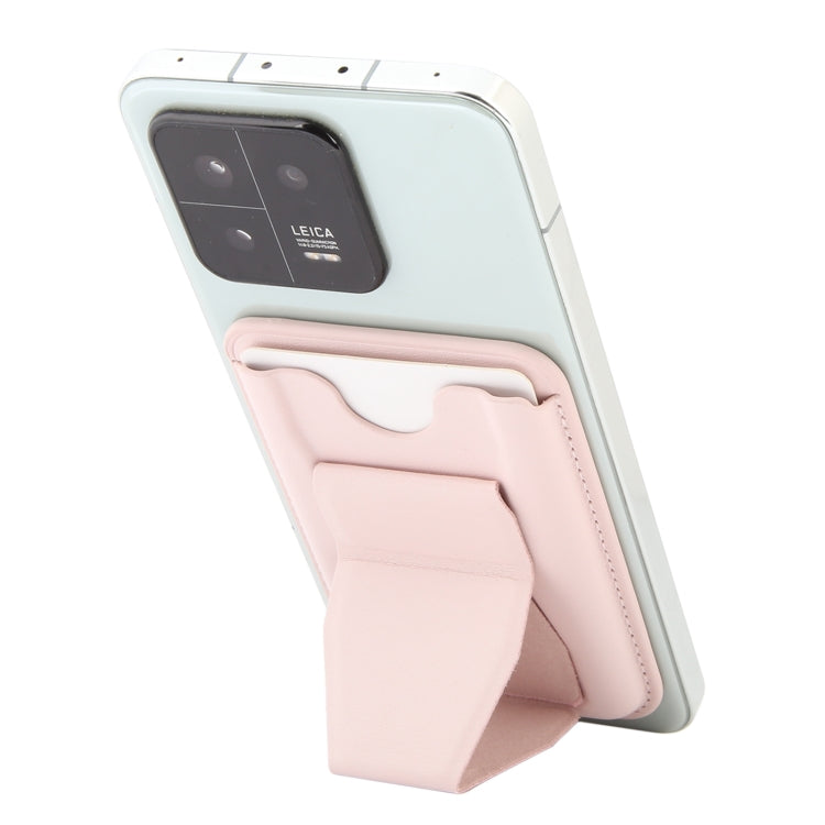 MagSafe Magnetic Wallet Card Hourglass Fold Holder Case(Pink) - Others Accessories by buy2fix | Online Shopping UK | buy2fix