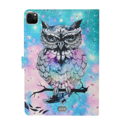 For iPad Pro 11 2024 Colored Drawing Pattern Flip Leather Smart Tablet Case(Owl) - iPad Pro 11 2024 Cases by buy2fix | Online Shopping UK | buy2fix