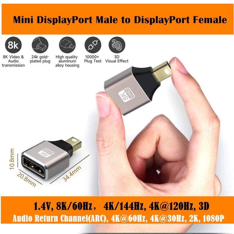 8K 60Hz Male Displayport to Female Mini Displayport Adapter DP Converter -  by buy2fix | Online Shopping UK | buy2fix