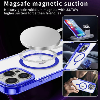 For iPhone 16 Pro Max Ice Color Magnetic Series Magsafe Magnetic PC Hybrid TPU Phone Case(Blue) - iPhone 16 Pro Max Cases by buy2fix | Online Shopping UK | buy2fix