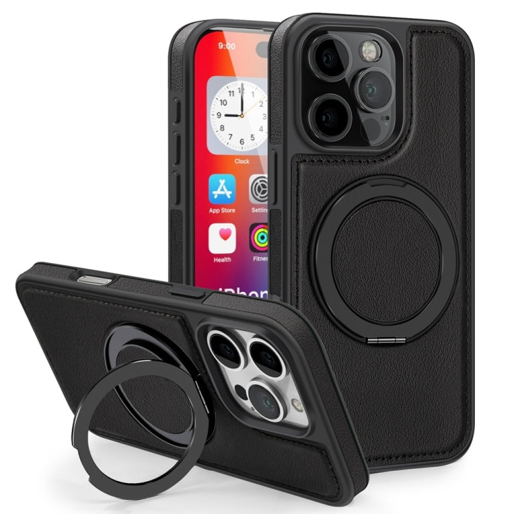 For iPhone 16 Pro Yashi 360 Degree Rotating MagSafe Holder Phone Case(Black) - iPhone 16 Pro Cases by buy2fix | Online Shopping UK | buy2fix