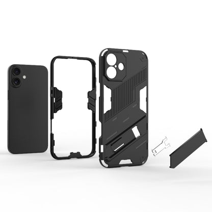 For iPhone 16 Punk Armor 2 in 1 PC + TPU Phone Case with Holder(Green) - iPhone 16 Cases by buy2fix | Online Shopping UK | buy2fix