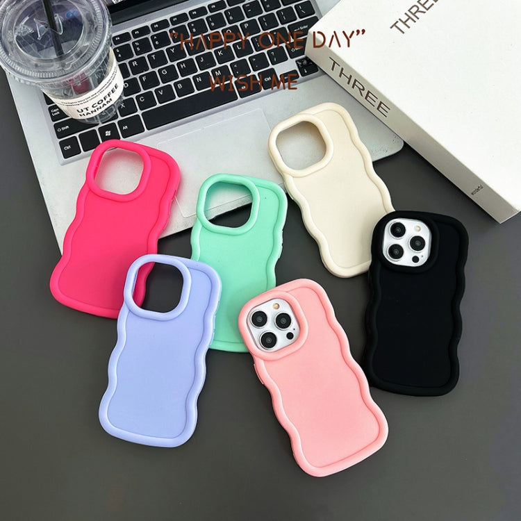 For iPhone 16 Big Wave Puff Shape TPU Phone Case(Blue) - iPhone 16 Cases by buy2fix | Online Shopping UK | buy2fix