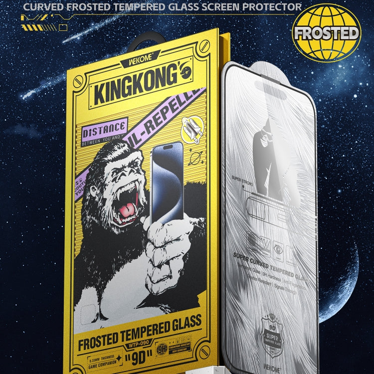 For iPhone 16 Plus / 15 Plus WK WTP-090 Space King Kong 9D Curved Frosted Tempered Glass Film - iPhone 16 Plus Tempered Glass by WK | Online Shopping UK | buy2fix