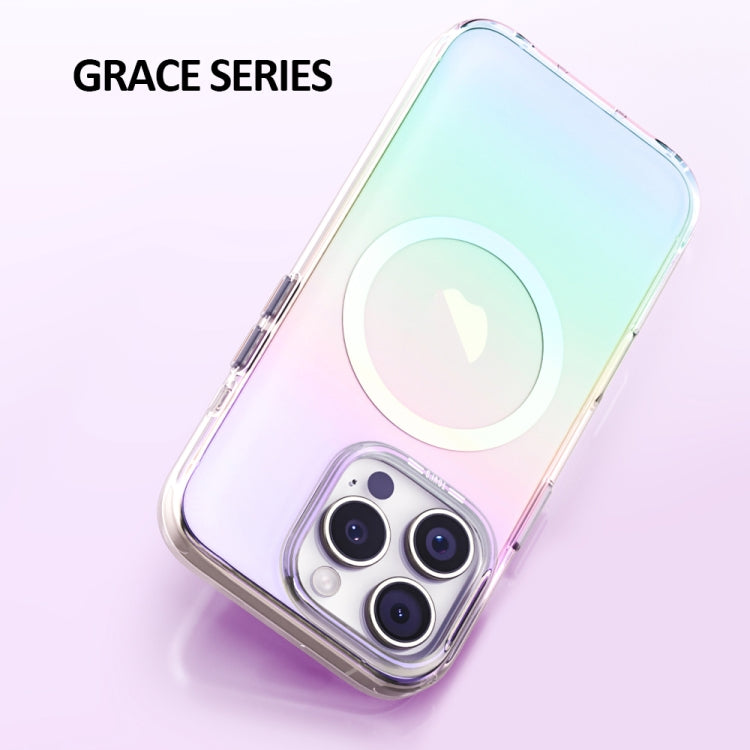 For iPhone 16 Plus TGVIS Grace Series MagSafe Magnetic Phone Case(Grey) - iPhone 16 Plus Cases by TGVIS | Online Shopping UK | buy2fix