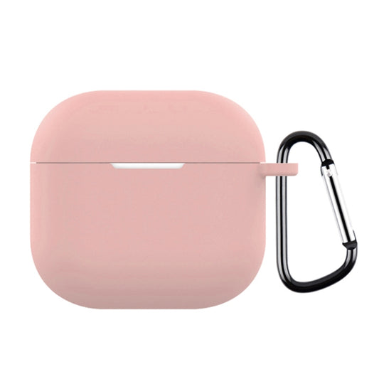 For AirPods 4 Silicone Earphone Protective Case with Hook(Pink) - For AirPods 4 by buy2fix | Online Shopping UK | buy2fix