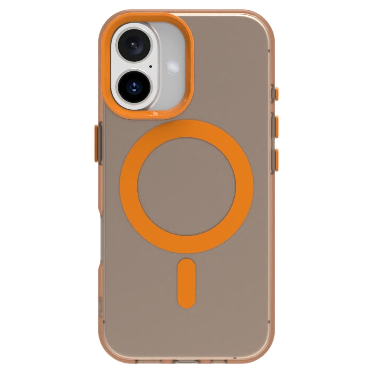 For iPhone 16 Plus Candy Magsafe PC Hybrid TPU Phone Case(Orange) - iPhone 16 Plus Cases by buy2fix | Online Shopping UK | buy2fix