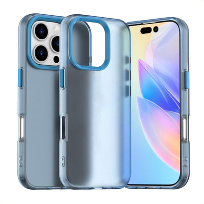 For iPhone 16 Pro Candy PC Hybrid TPU Shockproof Phone Case(Blue) - iPhone 16 Pro Cases by buy2fix | Online Shopping UK | buy2fix