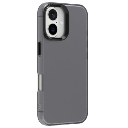 For iPhone 16 Candy PC Hybrid TPU Shockproof Phone Case(Black) - iPhone 16 Cases by buy2fix | Online Shopping UK | buy2fix