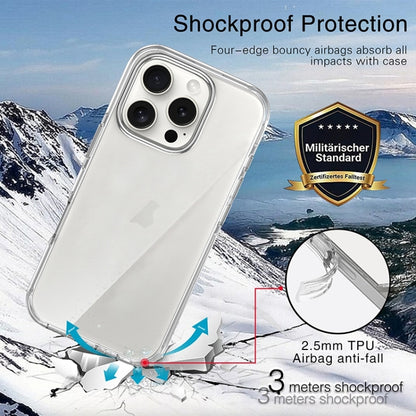 For iPhone 16 Pro Max Metal Buttons PC Hybrid TPU Phone Case(Transparent) - iPhone 16 Pro Max Cases by buy2fix | Online Shopping UK | buy2fix