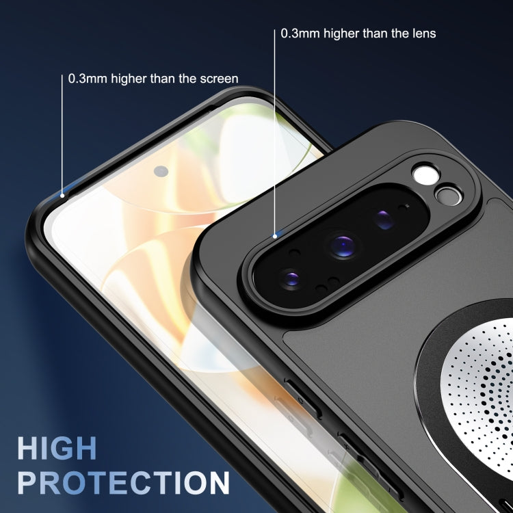 For Google Pixel 9 / 9 Pro Heat Dissipation Aromatherapy Holder Phone Case(Black) - Google Cases by buy2fix | Online Shopping UK | buy2fix