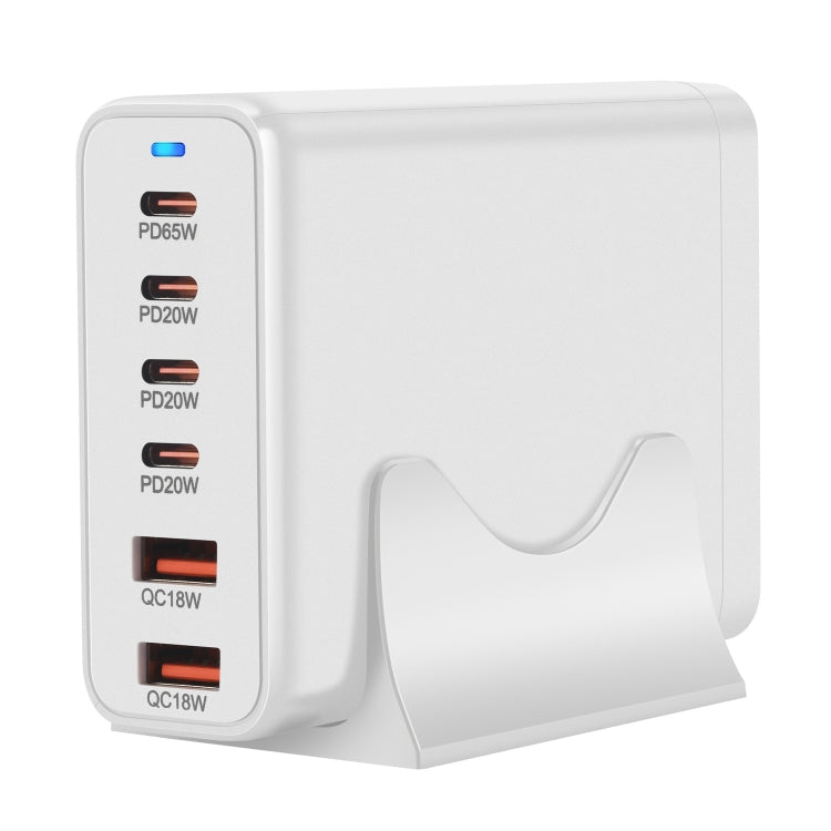 155W 4Type-C, 2USB 6-Ports Desktop Fast Charger, Plug Type:US Plug(White) - Multifunction Charger by buy2fix | Online Shopping UK | buy2fix