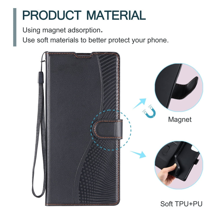 For iPhone 16 Pro Voltage Ultra-thin Dot Leather Phone Case(Black) - iPhone 16 Pro Cases by buy2fix | Online Shopping UK | buy2fix