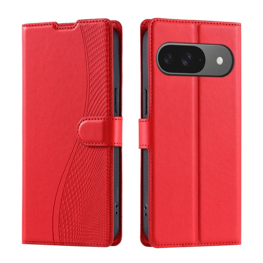 For Google Pixel 9 / 9 Pro Voltage Ultra-thin Dot Leather Phone Case(Red) - Google Cases by buy2fix | Online Shopping UK | buy2fix