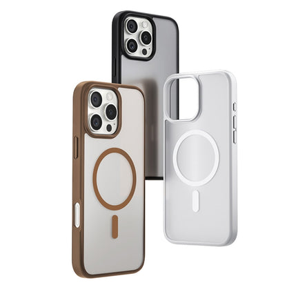 For iPhone 16 Plus TGVIS GRACE Series MagSafe Frosted Translucent Phone Case(Brown) - iPhone 16 Plus Cases by TGVIS | Online Shopping UK | buy2fix