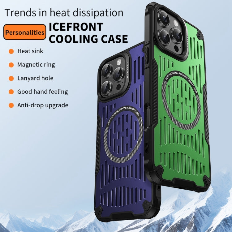 For iPhone 16 Plus Ice Front Cooling MagSafe Magnetic Phone Case(Purple) - iPhone 16 Plus Cases by buy2fix | Online Shopping UK | buy2fix