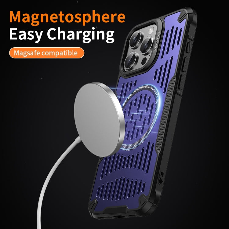 For iPhone 16 Plus Ice Front Cooling MagSafe Magnetic Phone Case(Sapphire Blue) - iPhone 16 Plus Cases by buy2fix | Online Shopping UK | buy2fix