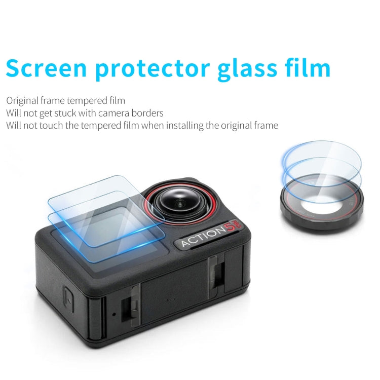 For DJI Osmo Action 5 Pro STARTRC 3 in 1 Lens Protector Front and Rear Screen Tempered Glass Films(2 Sets) -  by STARTRC | Online Shopping UK | buy2fix