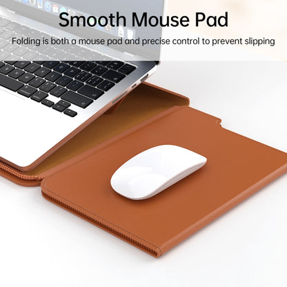 Multifunctional Laptop PU Magnetic Stand Split Liner Bag with Mouse Pad Function, Size:13-14 inch(Rose Gold) - 13.3 inch by buy2fix | Online Shopping UK | buy2fix