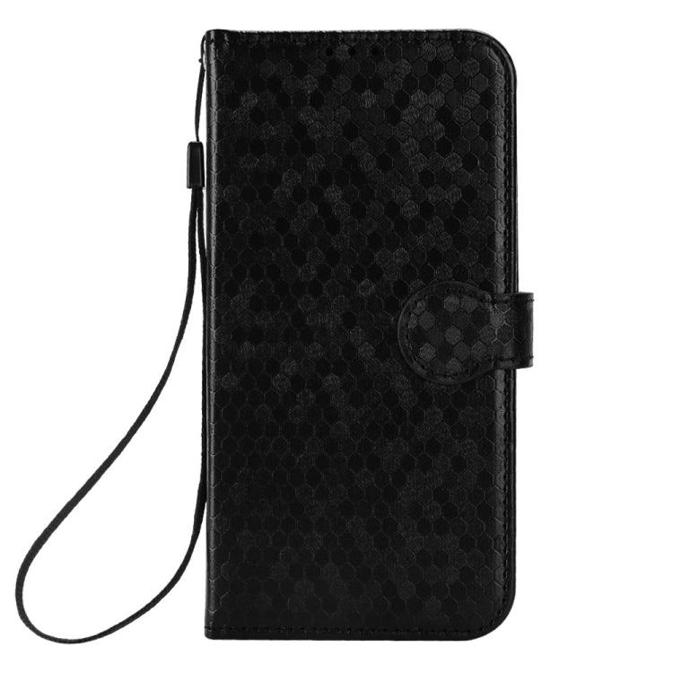 For iPhone 16 Pro Max Honeycomb Dot Texture Leather Phone Case(Black) - iPhone 16 Pro Max Cases by buy2fix | Online Shopping UK | buy2fix