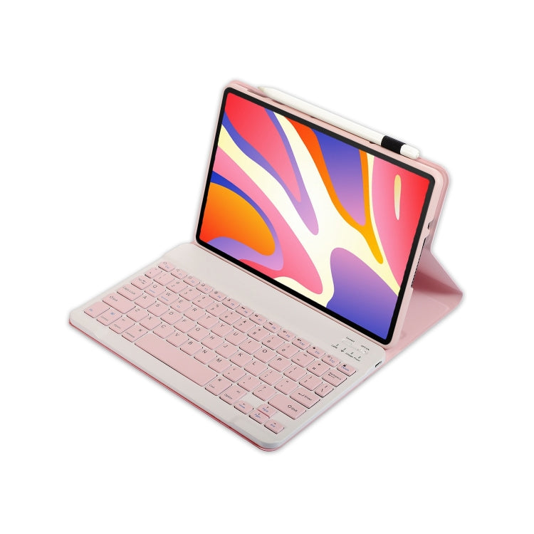 For Huawei MatePad SE 11 2024 AH21 Ultra-thin Detachable Bluetooth Keyboard Leather Tablet Case(Pink White) - Others Keyboard by buy2fix | Online Shopping UK | buy2fix