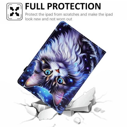 For iPad Air 11 2024 Painted Pattern Leather Tablet Case(Tabby Cat) - iPad Air 11 2024 Cases by buy2fix | Online Shopping UK | buy2fix