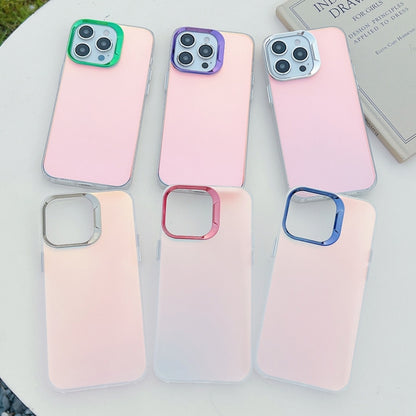 For iPhone 16 Pro Color Plating Discoloration PC Phone Case(Cyan Grey) - iPhone 16 Pro Cases by buy2fix | Online Shopping UK | buy2fix