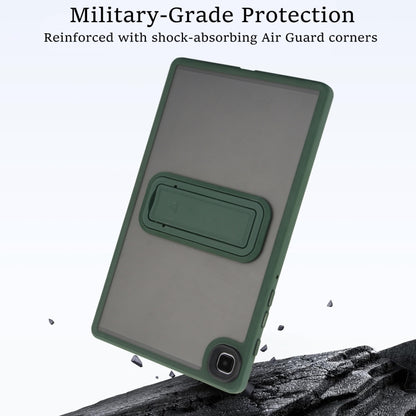 For Samsung Galaxy Tab A9 Skin Feel Holder PC Hybrid TPU Tablet Case(Dark Green) - Galaxy Tab A9 by buy2fix | Online Shopping UK | buy2fix