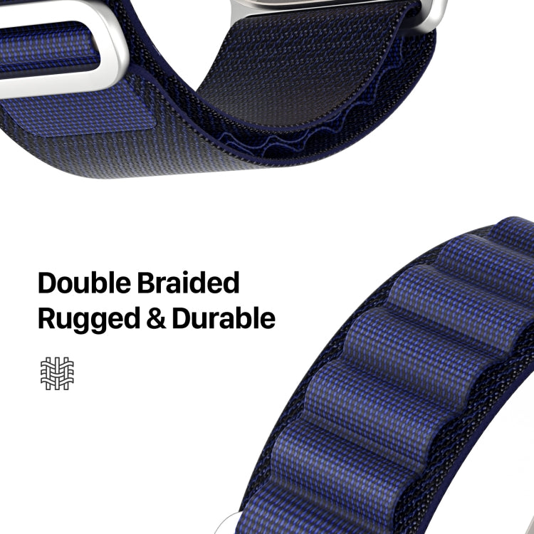 For Apple Watch 42mm / 41mm / 40mm / 38mm DUX DUCIS GS Series Nylon Loop Watch Band(Navy Blue) - Watch Bands by DUX DUCIS | Online Shopping UK | buy2fix