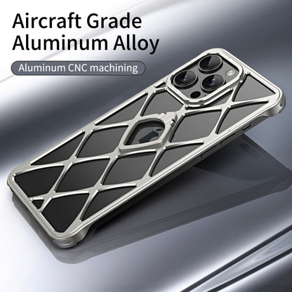 For iPhone 16 Holder Metal Phone Case(Black) - iPhone 16 Cases by buy2fix | Online Shopping UK | buy2fix