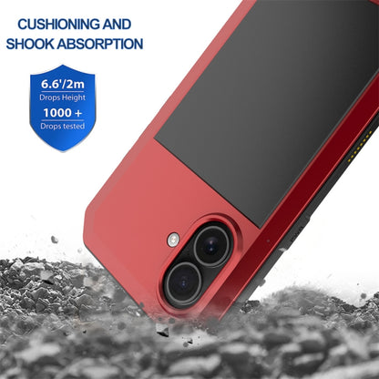 For iPhone 16 Shockproof IP54 Life Waterproof Phone Case(Red) - iPhone 16 Cases by buy2fix | Online Shopping UK | buy2fix