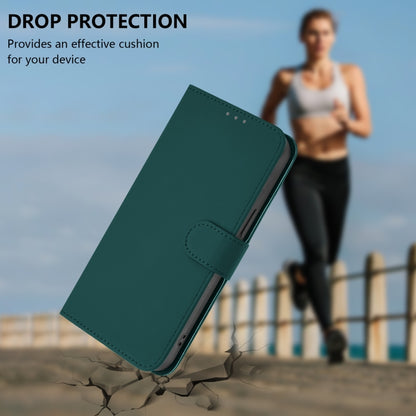 For Sony Xperia 1 VI 2024 Skin Feel Solid Color Leather Phone Case with Lanyard(Dark Green) - Sony Cases by buy2fix | Online Shopping UK | buy2fix