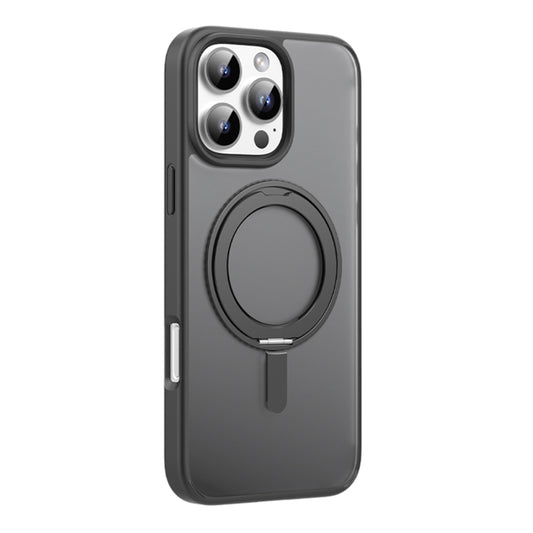 For iPhone 16 Pro Max Mutural Armor Series MagSafe Magnetic Holder Phone Case(Black) - iPhone 16 Pro Max Cases by Mutural | Online Shopping UK | buy2fix