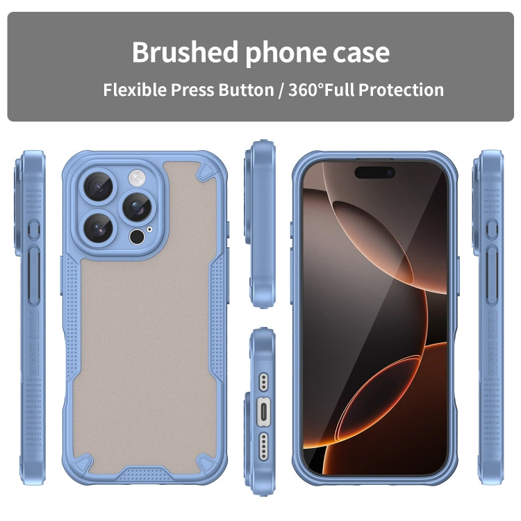 For iPhone 16 Pro Max Armor Glaze PC Hybrid TPU Phone Case(Blue) - iPhone 16 Pro Max Cases by buy2fix | Online Shopping UK | buy2fix