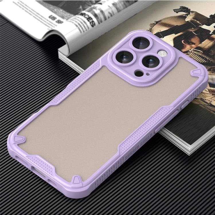 For iPhone 16 Pro Armor Glaze PC Hybrid TPU Phone Case(Purple) - iPhone 16 Pro Cases by buy2fix | Online Shopping UK | buy2fix