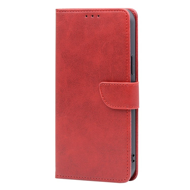 For iPhone 16 Pro Calf Texture Buckle Flip Leather Phone Case(Red) - iPhone 16 Pro Cases by buy2fix | Online Shopping UK | buy2fix