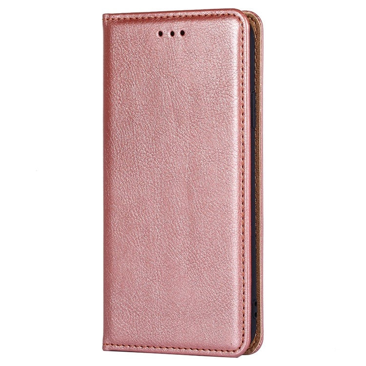 For iPhone 16 Pro Gloss Oil Solid Color Magnetic Leather Phone Case(Rose Gold) - iPhone 16 Pro Cases by buy2fix | Online Shopping UK | buy2fix