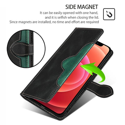 For iPhone 16 Plus Skin Feel Magnetic Buckle Leather Phone Case(Black) - iPhone 16 Plus Cases by buy2fix | Online Shopping UK | buy2fix