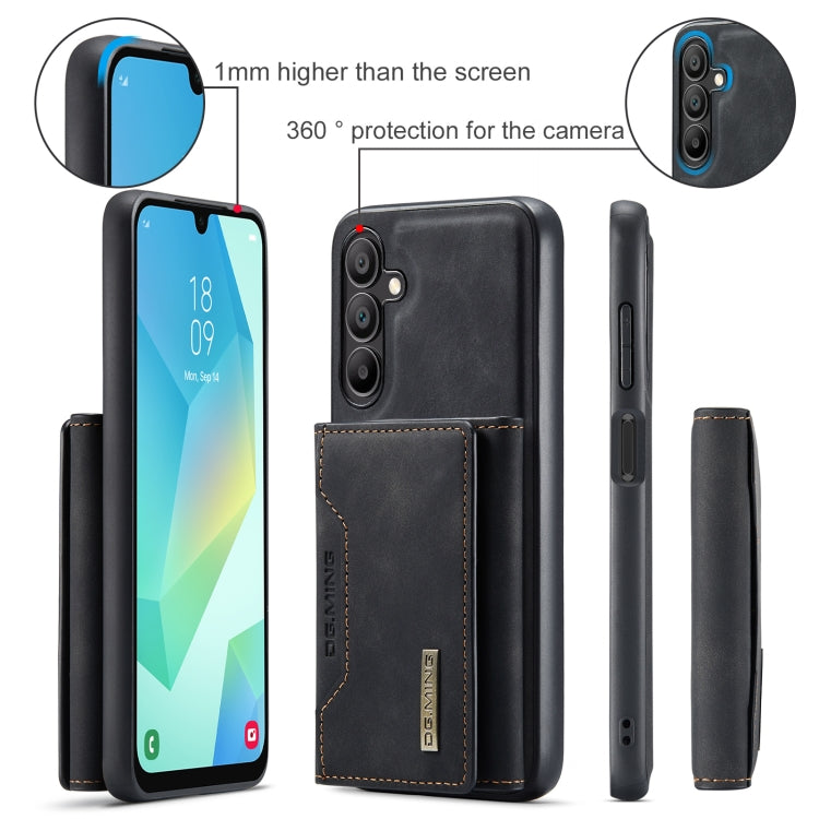 For Samsung Galaxy A16 5G DG.MING M2 Series 3-Fold Multi Card Bag + Magnetic Phone Case(Black) - Galaxy Phone Cases by DG.MING | Online Shopping UK | buy2fix