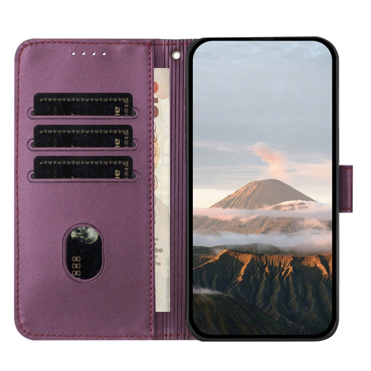 For Tecno Spark Go 2024 Triangle Pattern Buckle Clasp Leather Phone Case(Dark Purple) - Tecno Cases by buy2fix | Online Shopping UK | buy2fix